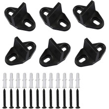 (As show, One size) 6 Pack Sliding Barn Door Floor Guides with Screws - Floor Guide for Sliding Wooden Door