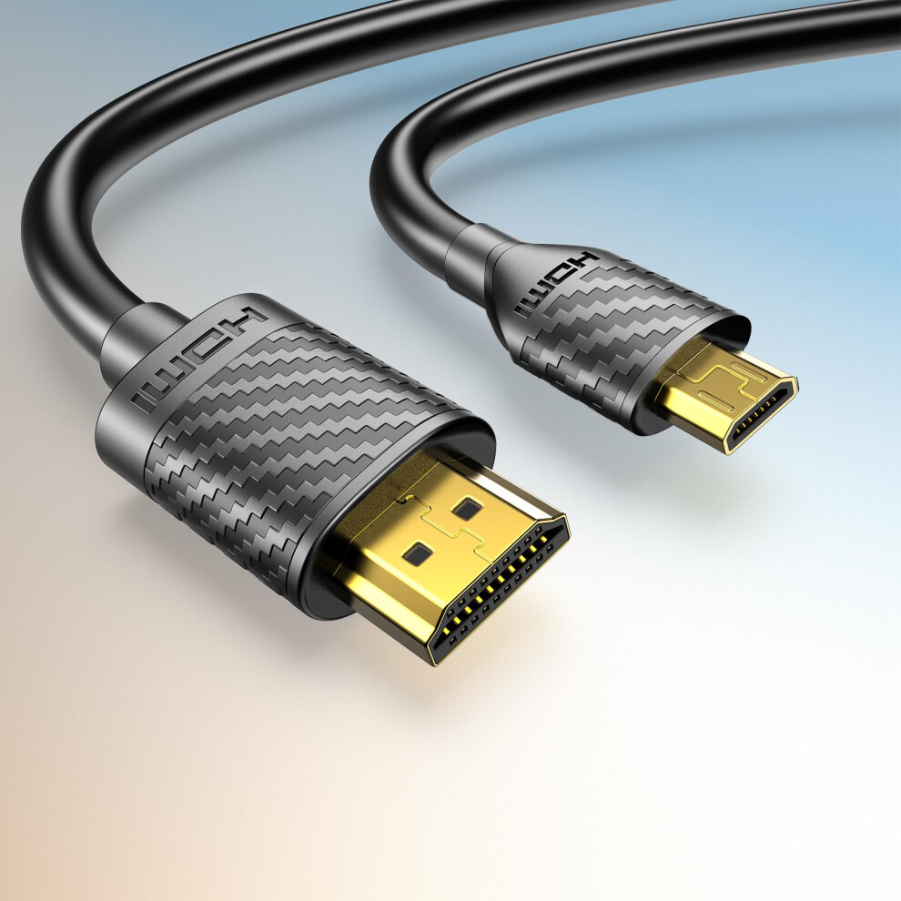 Micro Hdmi To Hdmi Cable 4K 60Hz, 1M For Raspberry Pi 5/4, Gopro Hero 5-7, Canon Nikon Sony Capture Card Gold 9067246438951