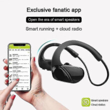 (Black) Bluetooth Headphones Sweat-repellent Bluetooth 5.0 Sports Headphones With In-ear Headphones With Microphone For Ios Android