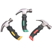 Portable Claw Hammer, Random Color, One-Piece Construction, Stainless Steel Hammer Head, Rubber Guard, Nail Puller End