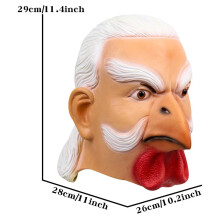 Halloween Menschengesicht-Hahn Latex-Maske 26x28x29cm Lustiges Cosplay