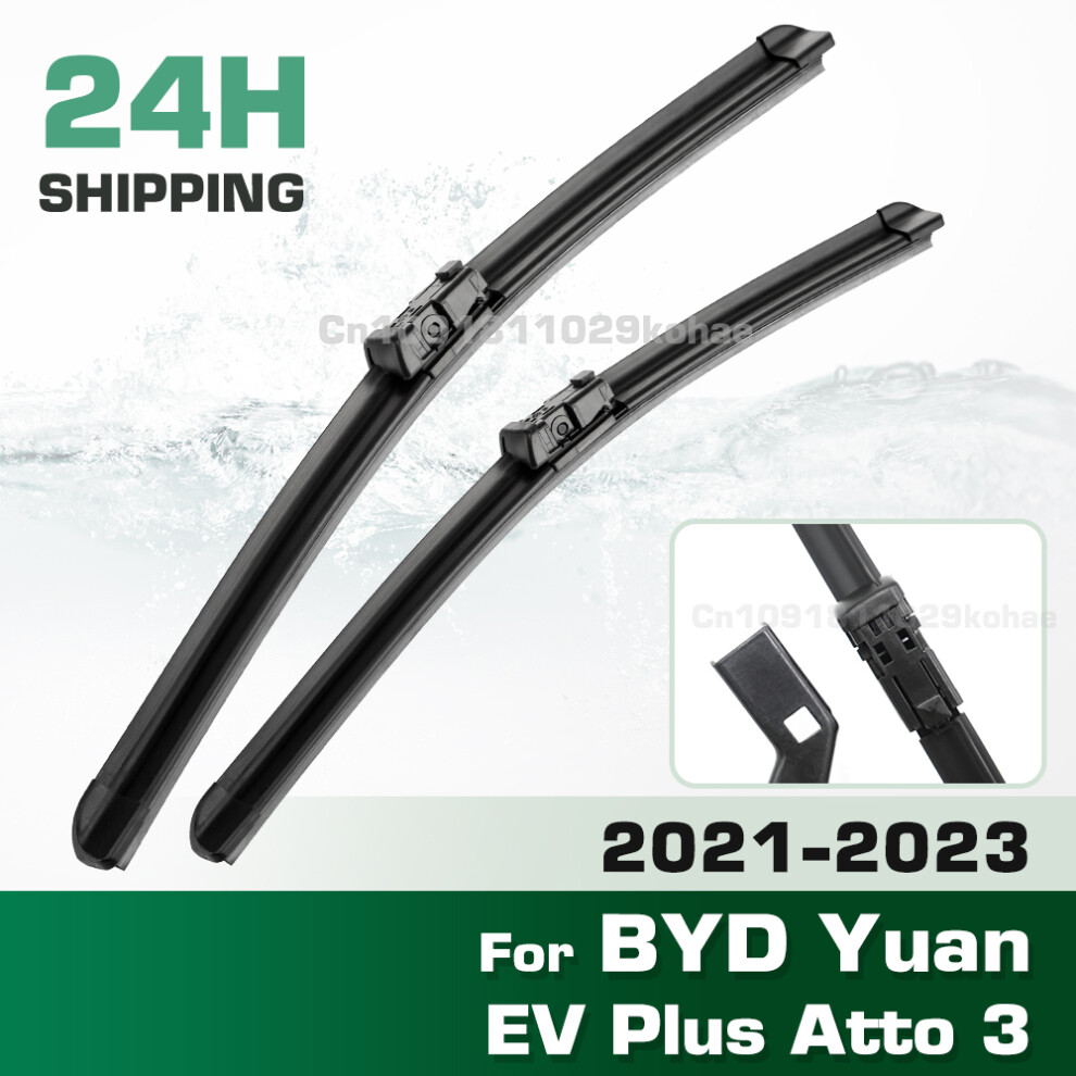 (Right Hand Drive) Wiper Lhd&Rhd Front Wiper Blades Set For Byd Yuan Ev Plus Atto 3 2021 - 2023 Windshield Windscreen Window 24'' 16'' 6935159277147