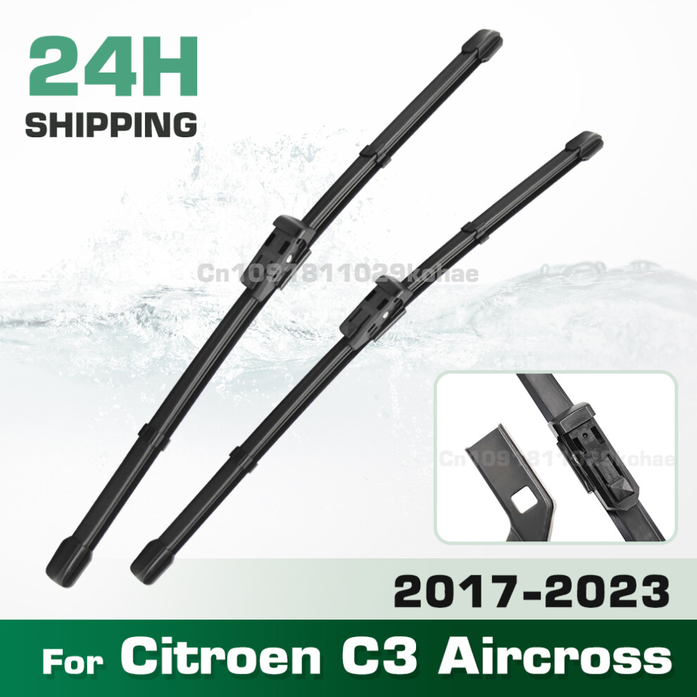 (Right Hand Drive) Wiper Lhd&Rhd Front Wiper Blades Set For Citroen C3 Aircross 2017 - 2023 Windshield Windscreen Window Brush 26" 16" 6935159271787