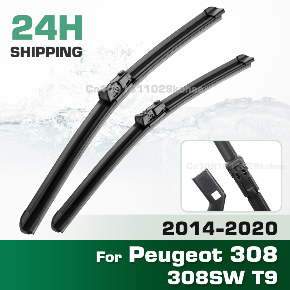 (Left Hand Drive) Wiper Lhd&Rhd Front Wiper Blades Set For Peugeot 308 308Sw T9 2014 - 2020 Windshield Windscreen Window Brush 24'' 18'' 6935159271527