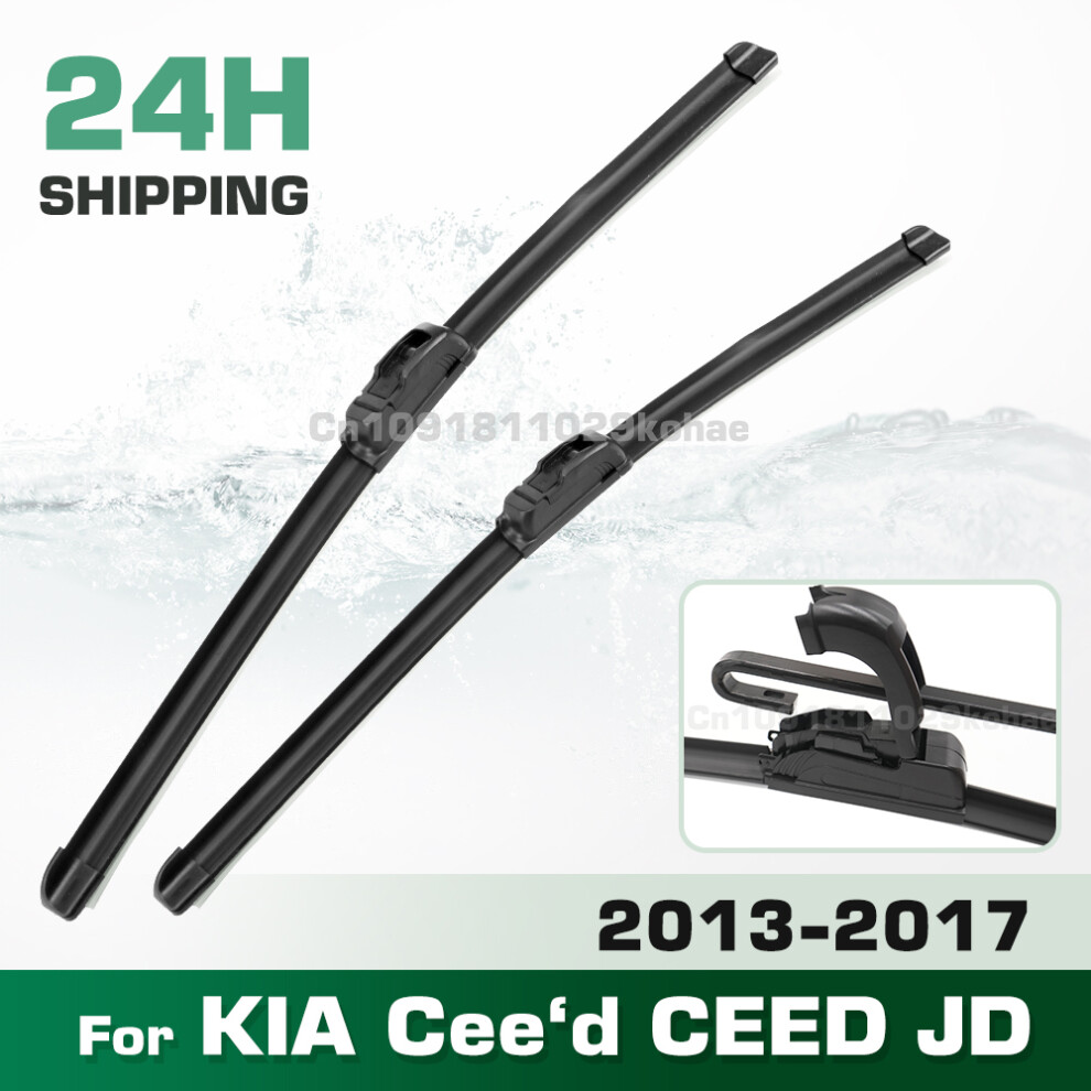 (2Pcs) Wiper Lhd&Rhd Front Wiper Blades Set For Kia Cee'd Ceed Jd 2013 - 2017 Windshield Windscreen Window Brush 26" 14" 6935159271381