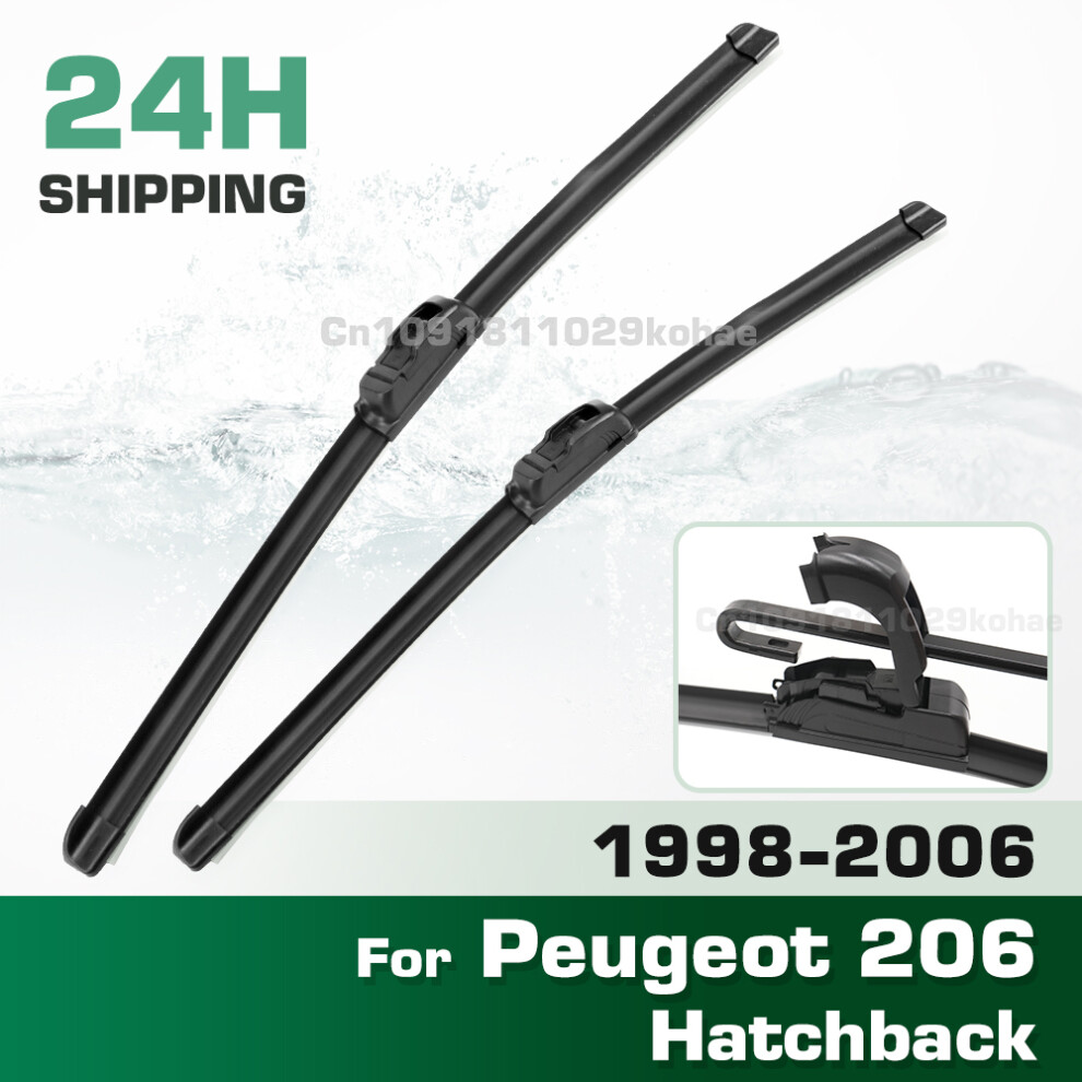 (2Pcs) Wiper Lhd&Rhd Front Wiper Blades Set For Peugeot 206 Hatchback Sw Cc 1998 - 2006 Windshield Windscreen Brush 26" 16" 6935159271213