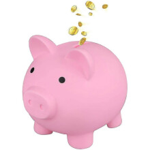 (Pink) 1pc Cute Piggy Bank Plastic Pig Money Bank