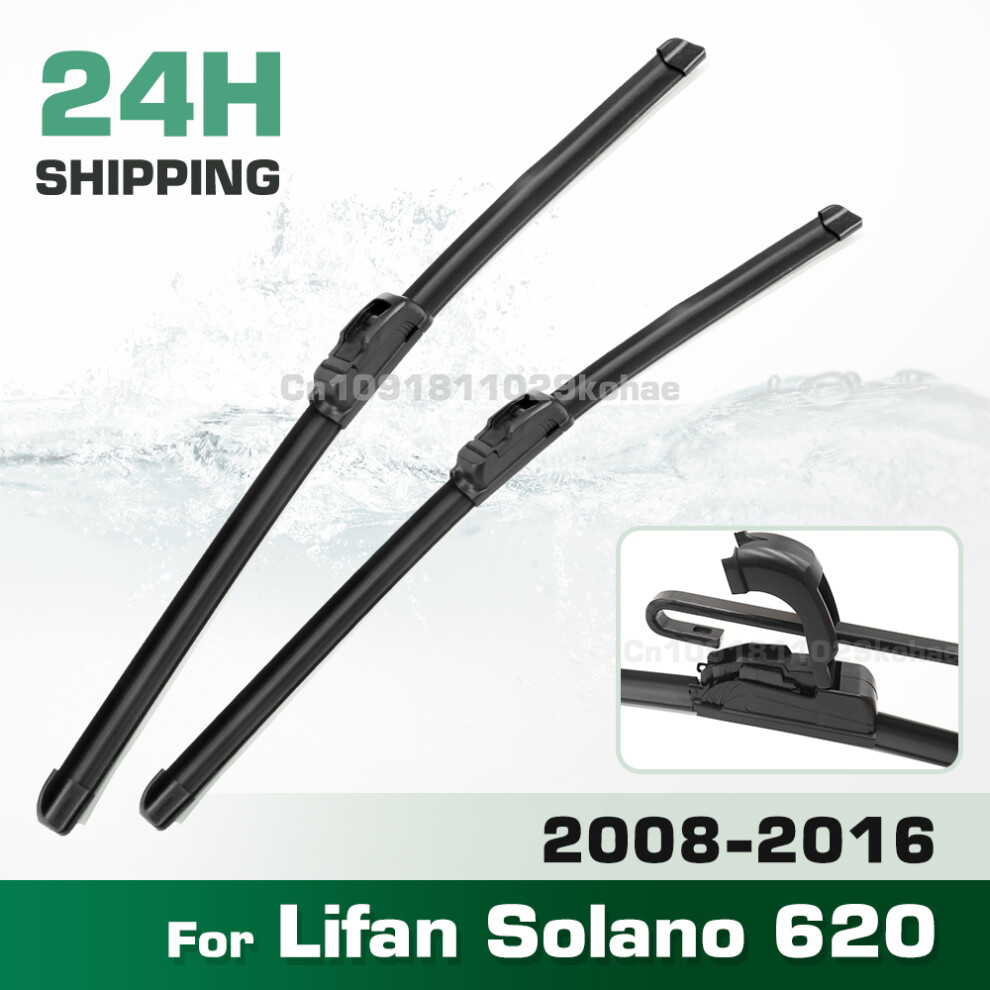 (2PCS) Wiper LHD&RHD Front Wiper Blades Set For Lifan Solano 620 2008 - 2016 Windshield Windscreen Window Brush 24" 16"-image-OPC-PMK8GMF-NEW