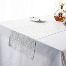 (35x275cm, White) Table Runner "gold Sequin Tablecloth Table Tape"
