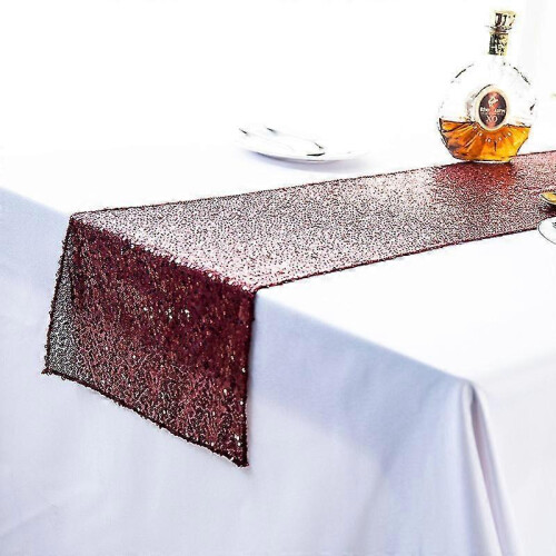 (120x120cm, deep wine red) Table Runner "gold Sequin Tablecloth Table Tape"