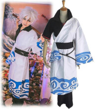 Anime Gintama Cosplay Costumes Sakata Gintoki Cosplay Costume White Kimono Halloween Fancy Coats