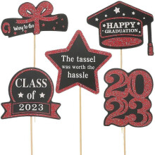 75pcs  Student Graduation Cupcake Toppers Glitter Class Of 2023 Graduate Cupcake Picks