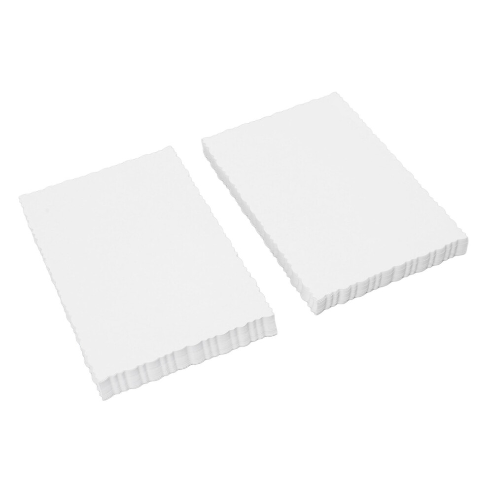 100Pcs Lace Design 15X10cm White Cardstock For Diy Cards & Crafts 3611356842724