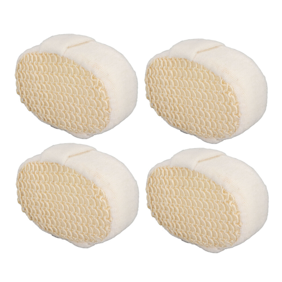 4 Pcs Sisal Bath Scrub Sponges Exfoliating Shower Sponge Quick Dry & Easy Clean