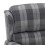 Living And Home Grey Checkered Linen Upholstered Recliner Chair, Folding Footrest, Adjustable Backrest 6