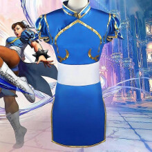 (XL, Costume) Game The King of Fighters Chun-Li Dress KOF Cosplay Japanese Kimono Chun Li Sexy Cheongsam Costume Ninja Suit Halloween