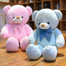 High Quality 80cm Teddy Bear with Bow Plush Toy Soft Stuffed Cartoon 3 Colors Bear Doll Lovers Girlf