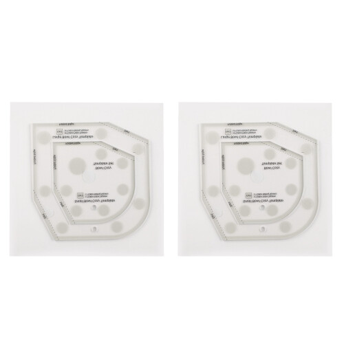 2pcs 6in Acrylic Bowl Cozy Pattern Templates for DIY Kitchen Crafts 1