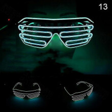 (13) Shutter Double Color Flashing Glasses Voice Control Led Light Goggles For Party Bar