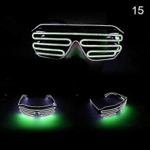 (15) Shutter Double Color Flashing Glasses Voice Control Led Light Goggles For Party Bar