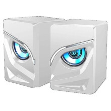 (White) Computer Speakers Pc Speakers Powered Stereo Volume Control