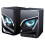 (Black) Computer Speakers Pc Speakers Powered Stereo Volume Control 1