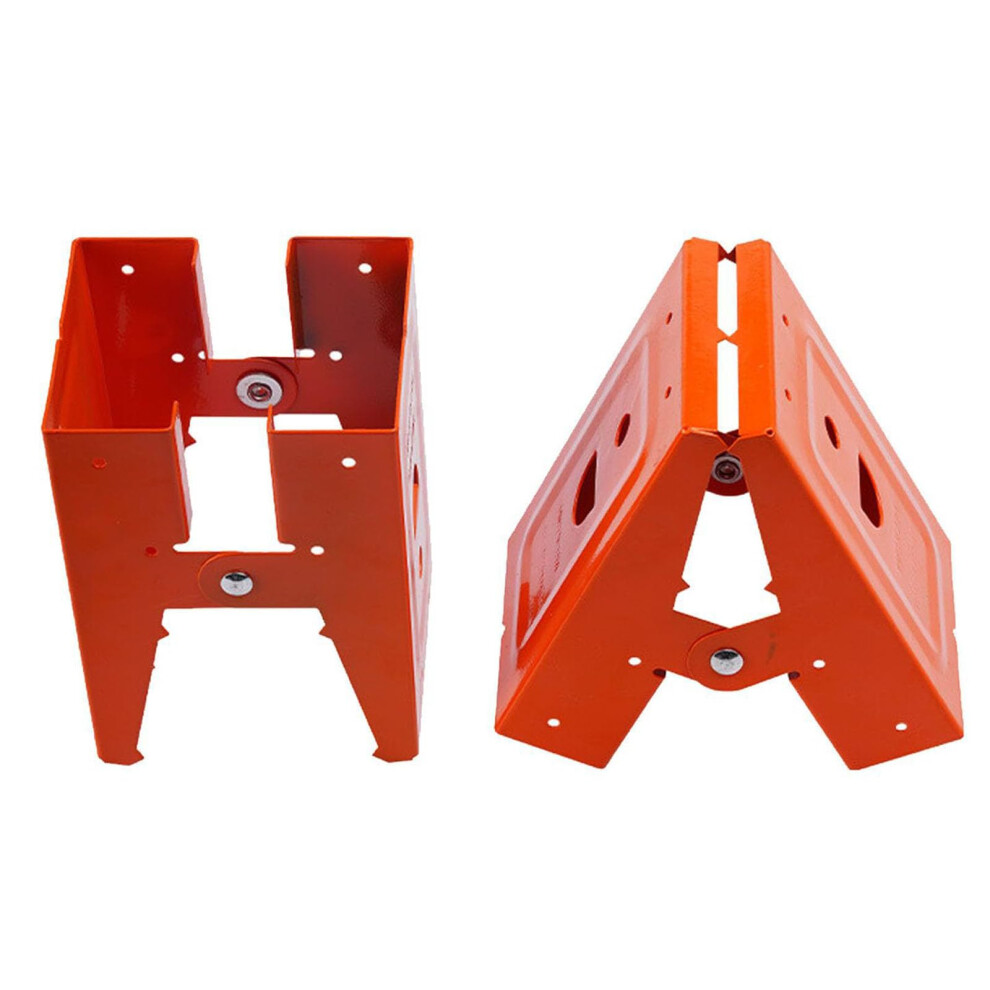 Industrial Sawhorse Brackets Heavy-Gauge Steel Structure No-Setup Required Heavy-Load Sawhorse Clamps For Wood Beams 9105992833047