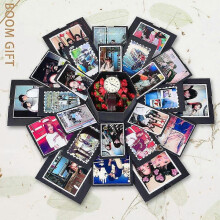 Surprise Box, Creative Explosion Box Diy Gift Scrapbook And Photo Album Gift Box As A Birthday Present About Love, Surprise To Open