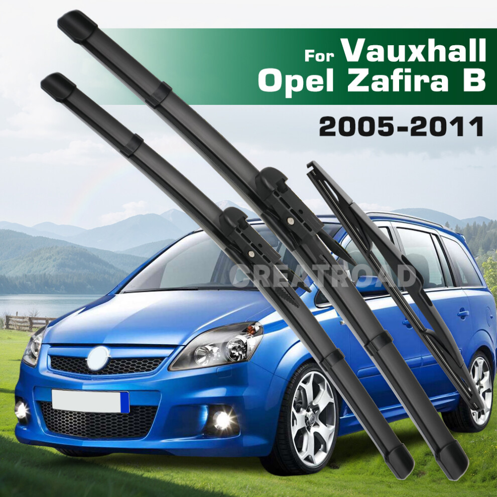 (Right Hand Drive) Wiper Lhd&Rhd Front & Rear Wiper Blades Set For Vauxhall Opel Zafira B 2005 - 2011 Windshield Windscreen Window 6935159271886