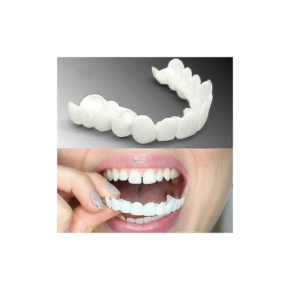 Kikidex (As Show, Lower Teeth) Upper/Lower Comfort Fit Flex Whitening Denture Braces