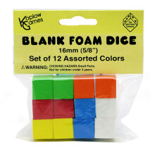 Koplow Games Assorted Foam Blank Terning 16mm
