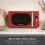 Hamilton Beach Microwave, Retro Collection by Hamilton Beach, 20L, Red 6