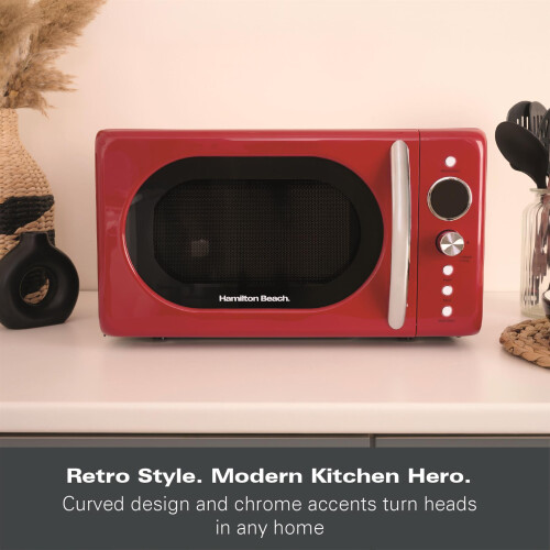 Hamilton Beach Microwave, Retro Collection by Hamilton Beach, 20L, Red 2