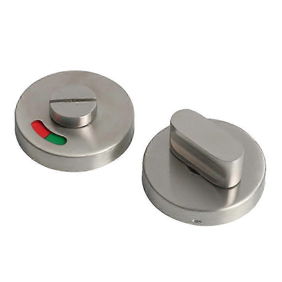 Kikidex (As Show, One Size) Stainless Steel Wc Toilet Door Lock Handle Knob Indicator Privacy For Latch Bathroom Cabinet Pull Knot Hardware Accessories