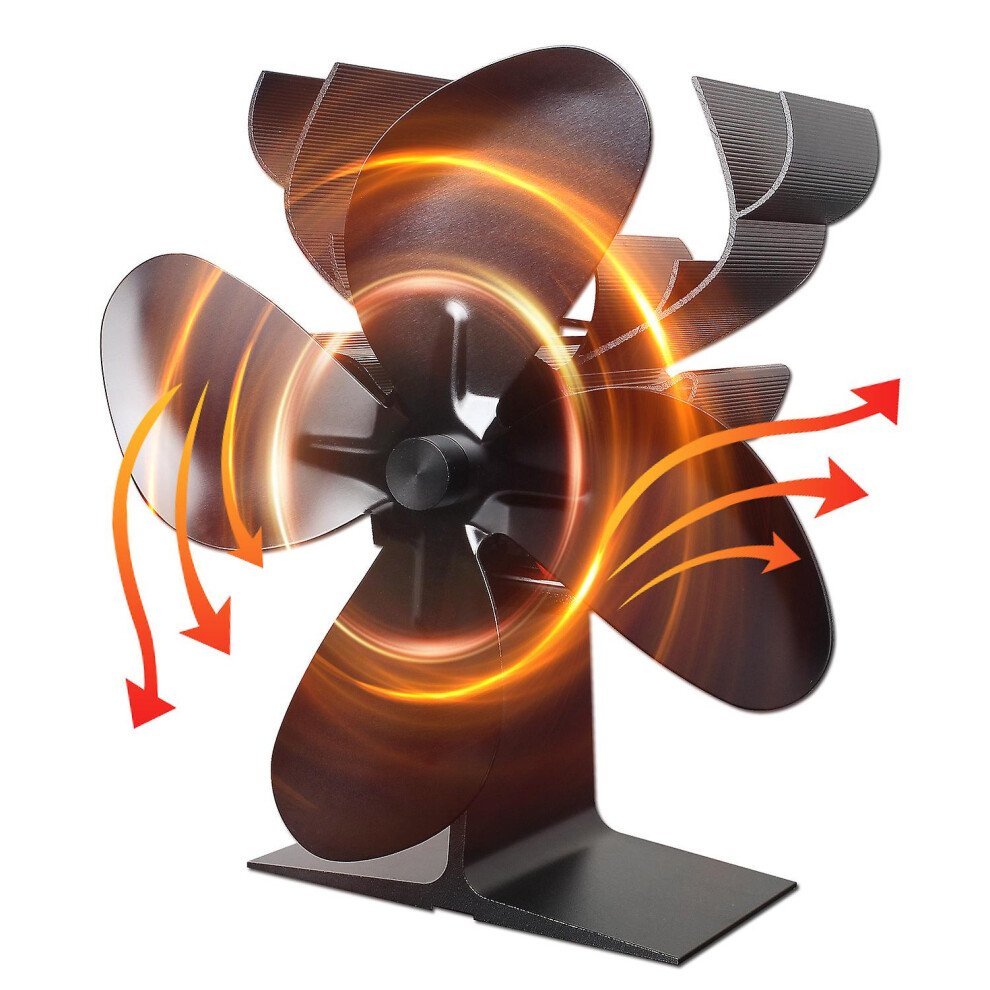 Kikidex (As Show, One Size) Fireplace Fan, Wood Thermal Fan, Quiet Design, Suitable For Ecological Heat Circulation At Home - Elk