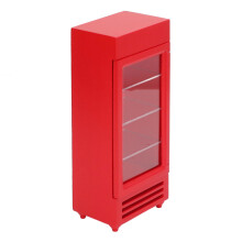 1:12 Nevera para casa de muñecas abedul rojo 18.0x7.0x5.0 cm