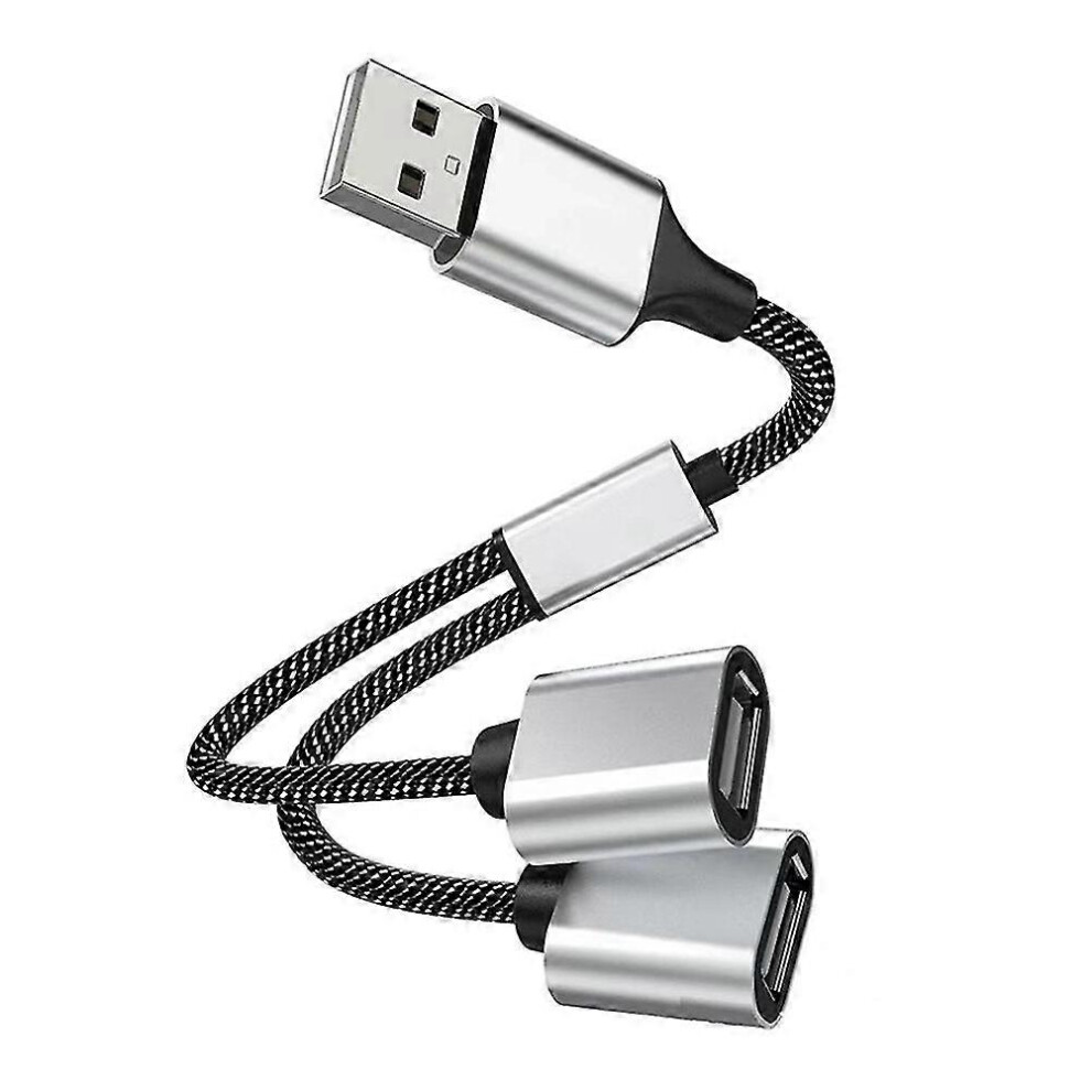 Kikidex (As Show, One Size) Usb To Usb 2.0 Triple Usb Port Hub Otg Adapter Cable Data Charging Convertor Usb Extension Splitter