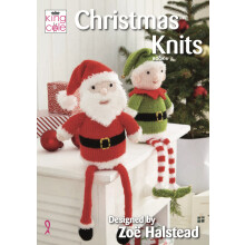 King Cole Christmas Knits Book 4 - Baubles Cushion Stocking Shelf Sitters & More