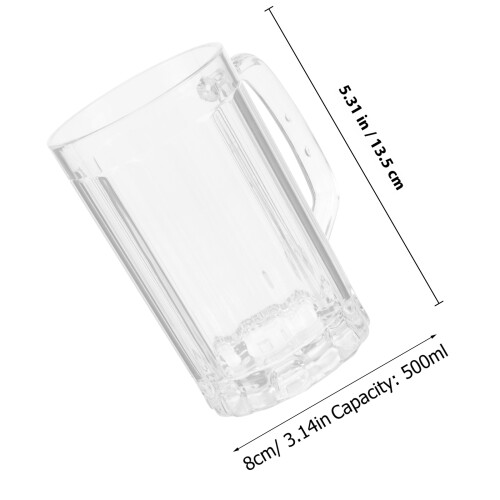 2St 500 Ml Transparent Ölkrusk Kopp Hushåll Vattenkopp 1