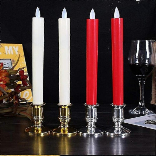 2 Pieces Candle Holder Candlestick Candlestick Base Wedding Decoration - Silver 1
