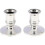 2 Pieces Candle Holder Candlestick Candlestick Base Wedding Decoration - Silver 4