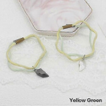 (Yellow Green) 1 Pair Of Heart Shaped Magnetic Couple Bracelets