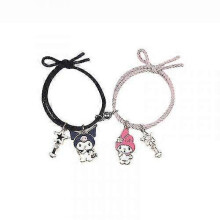(Kuromi And Melody) 1 Pair Of Heart Shaped Magnetic Couple Bracelets