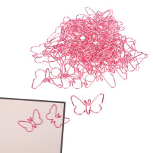 Durable Pink Butterfly Paperclips - Stylish Compact and Multipurpose