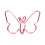 Durable Pink Butterfly Paperclips - Stylish Compact and Multipurpose 7
