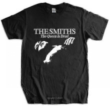(L, black) Men Cotton T Shirt Summer Tops The Smiths "the Queen Is Dead" - T-shirt, 1980's Indie, Morrissey Bigger Size Homme Black T-shirt