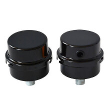 Air Compressor Muffler, 20mm Metal Air Compressor Intake Filter Muffler Silencer Thread for Oil Free Air Compressor Parts(2pcs, Black)