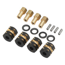 4 Stück Messing RC Radnaben Sechskant-Adapterverlängerung für 1/24 Scale Axial