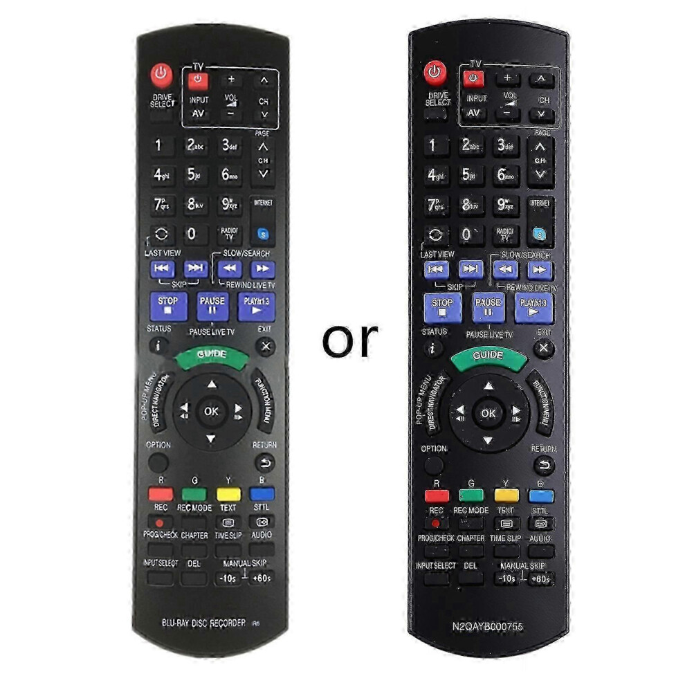 Kikidex (As Show, One Size) Remote Control Compatible-For Panasonic- Blu-Ray Disc Recorder N2qayb000344 N2qayb000338 N2qayb000755 Dmr-Bs850 Dmr-Bs750