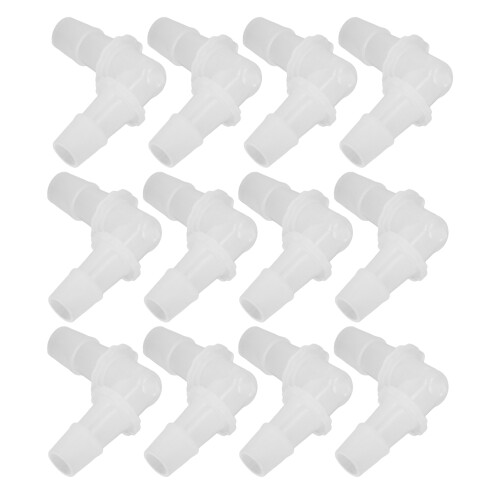 12Pcs Kunststoff Schlauch Barb Fitting Ellenbogen 2